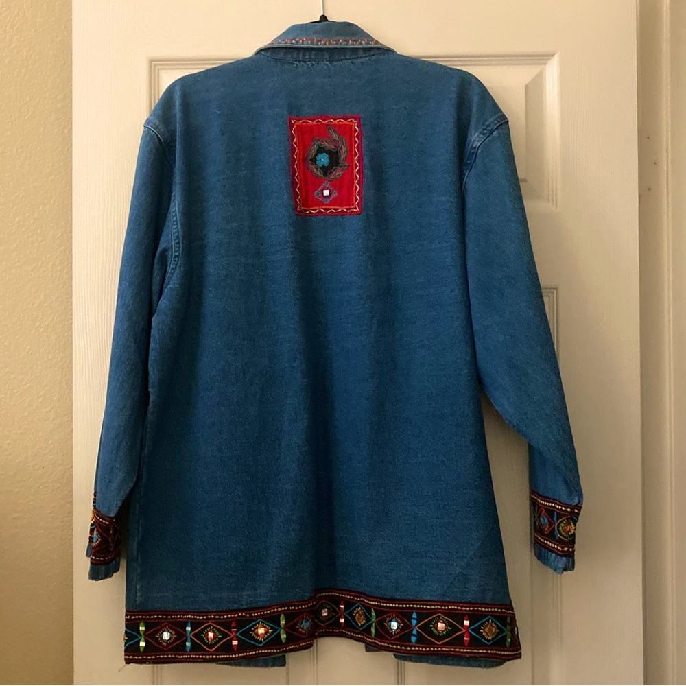 Embroidered Denim Jacket - Picture 4 of 9